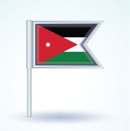 Flag of Jordan vector illustration N2