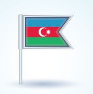 Flag of Azerbaijan vector illustration N3