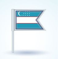 Flag of Uzbekistan vector illustration N11