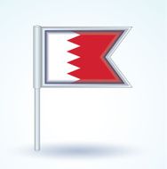 Flag of Bahrain vector illustration N3