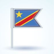 Flag of Democratic Republic the Congo vector illustration N4