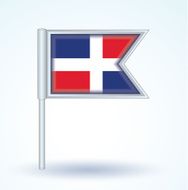 Flag of dominican republic vector illustration N3