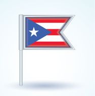 Flag of Puerto rico vector illustration N3