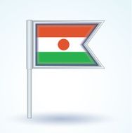 Flag of Republic niger vector illustration N3