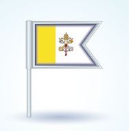 Flag of Vatican city vector illustration N3
