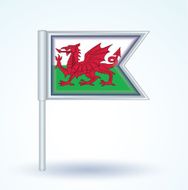 Flag of Wales vector illustration