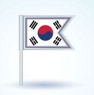 Flag of South korea vector illustration N3