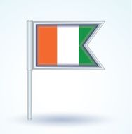 Flag of cote d ivoire vector illustration N3
