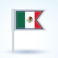 Flag of Mexico vector illustration N2