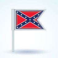 Flag of Confederate Rebel vector illustration N3