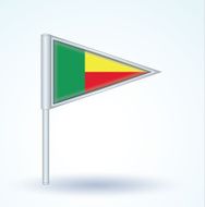 Flag of Benin vector illustration N4