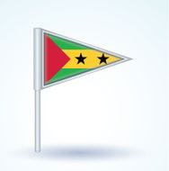 Flag of Sao Tome and Principe vector illustration N4