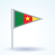 Flag of cameroon vector illustration N4