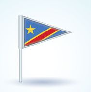 Flag of Democratic Republic the Congo vector illustration N5