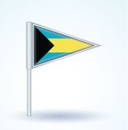 Flag of Bahamas vector illustration N3
