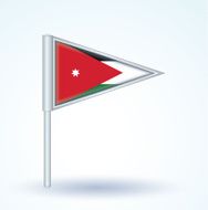 Flag of Jordan vector illustration N3