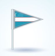 Flag of Uzbekistan vector illustration N12