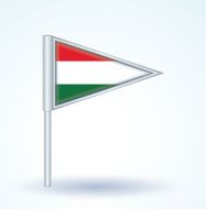 Flag of hungary vector illustration N4