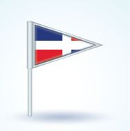 Flag of dominican republic vector illustration N4