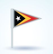 Flag of East Timor vector illustration N4