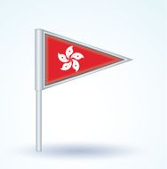 flag of Hong Kong vector illustration N4