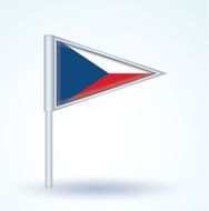 Flag of Czech republic vector illustration N4