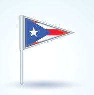 Flag of Puerto rico vector illustration N4