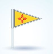 Flag of new mexico state vector illustration N4