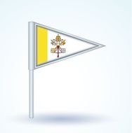 Flag of Vatican city vector illustration N4
