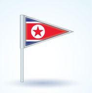 Flag of north korea vector illustration N2