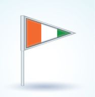 Flag of cote d ivoire vector illustration N4