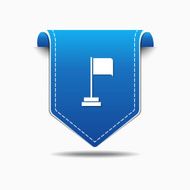 Flag Sign Blue Vector Icon Design N4