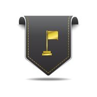 Flag Sign golden Vector Icon Design N3