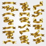 gold ribbons