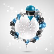 Flag of Botswana on balloon N2