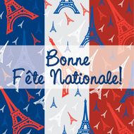 Eiffel tower France card in vector format N2