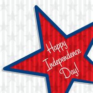 Star cut out Happy Independence Day card in vector format