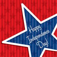 Star cut out Happy Independence Day card in vector format N2
