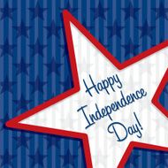 Star cut out Happy Independence Day card in vector format N3