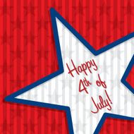 Star cut out Happy 4th of July card