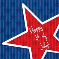 Star cut out Happy 4th of July card N2