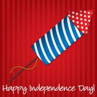 Independence Day cracker card in vector format