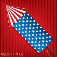 Independence Day cracker card in vector format N5