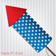 Independence Day cracker card in vector format N7
