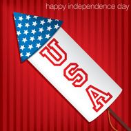 Independence Day cracker card in vector format N8