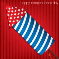 Independence Day cracker card in vector format N9