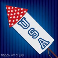 Independence Day cracker card in vector format N10