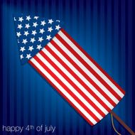 Independence Day cracker card in vector format N11
