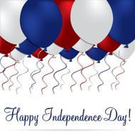 Happy independence Day balloon card in vector format