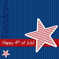 Happy Independence Day star cut out card in vector format N3